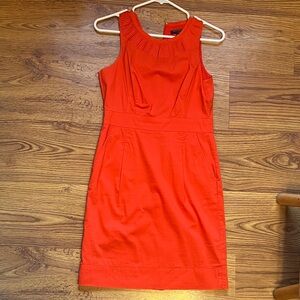 Banana Republic Vibrant Orange Midi Dress